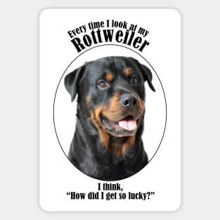 Lucky Rottweiler Sticker